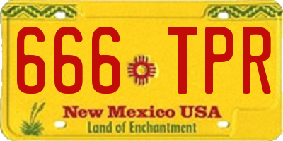 NM license plate 666TPR