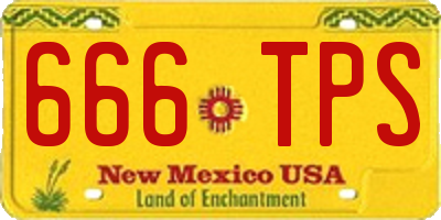 NM license plate 666TPS