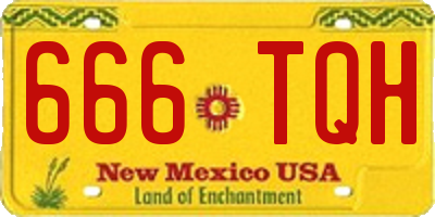NM license plate 666TQH