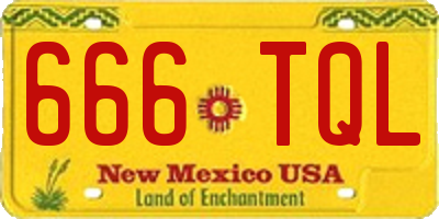 NM license plate 666TQL