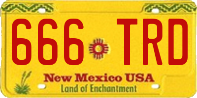 NM license plate 666TRD