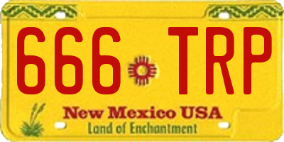 NM license plate 666TRP