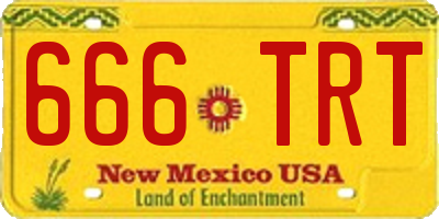 NM license plate 666TRT