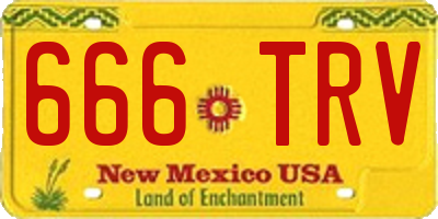 NM license plate 666TRV