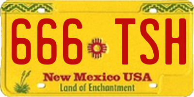 NM license plate 666TSH