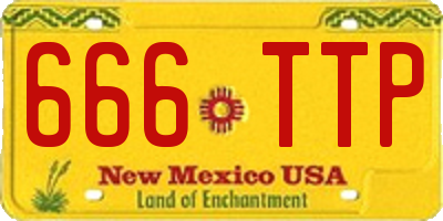 NM license plate 666TTP