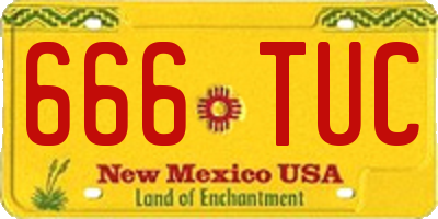 NM license plate 666TUC