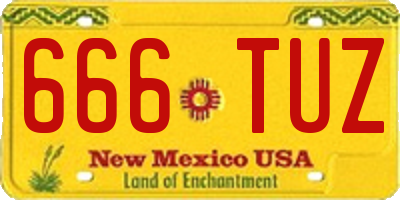NM license plate 666TUZ