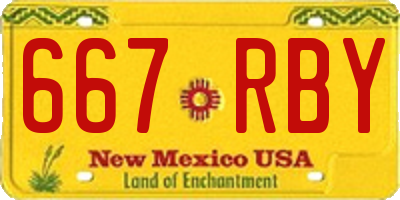 NM license plate 667RBY