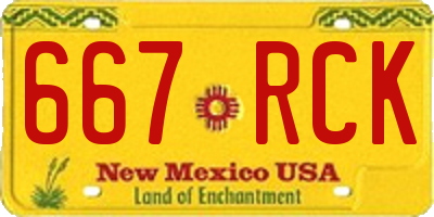 NM license plate 667RCK