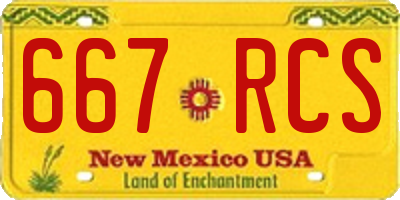NM license plate 667RCS
