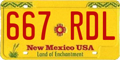 NM license plate 667RDL