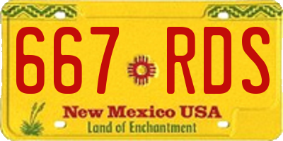 NM license plate 667RDS