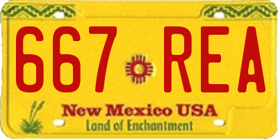 NM license plate 667REA