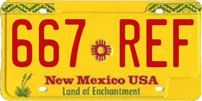 NM license plate 667REF