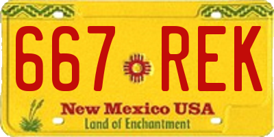 NM license plate 667REK