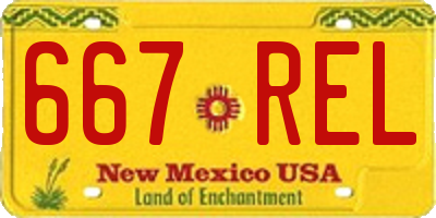 NM license plate 667REL