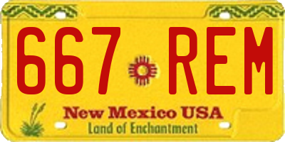 NM license plate 667REM