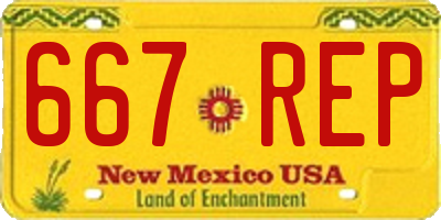 NM license plate 667REP