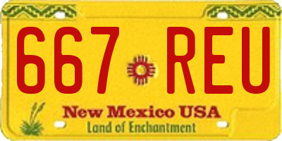 NM license plate 667REU