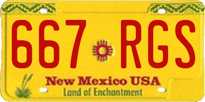 NM license plate 667RGS