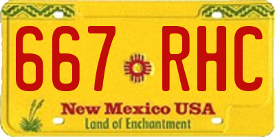 NM license plate 667RHC