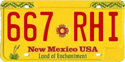 NM license plate 667RHI