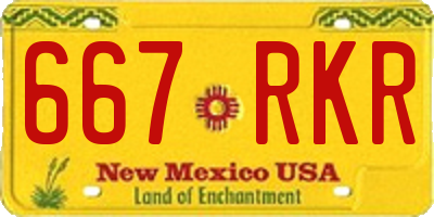 NM license plate 667RKR