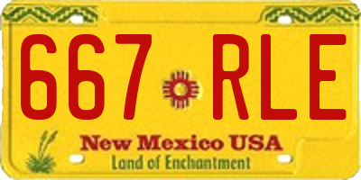 NM license plate 667RLE