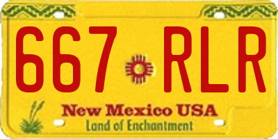 NM license plate 667RLR