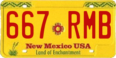 NM license plate 667RMB