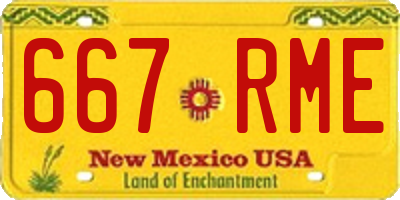 NM license plate 667RME