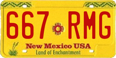 NM license plate 667RMG