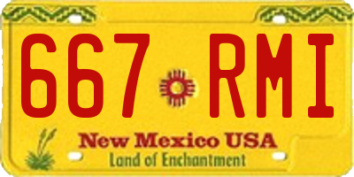 NM license plate 667RMI