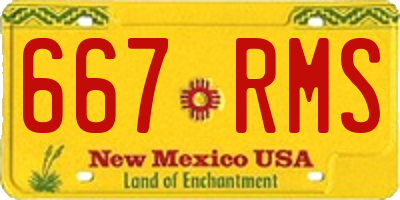NM license plate 667RMS