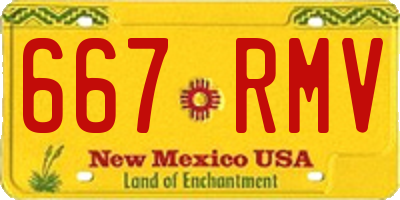 NM license plate 667RMV