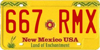 NM license plate 667RMX