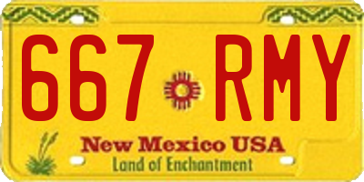 NM license plate 667RMY