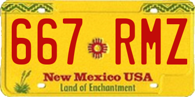 NM license plate 667RMZ