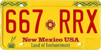 NM license plate 667RRX