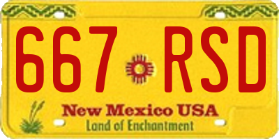 NM license plate 667RSD