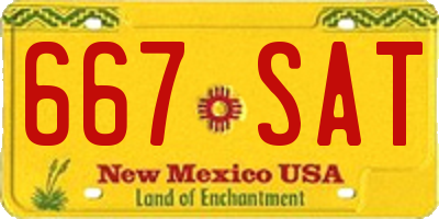 NM license plate 667SAT