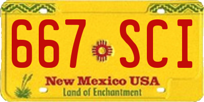 NM license plate 667SCI