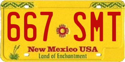 NM license plate 667SMT