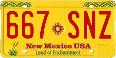 NM license plate 667SNZ