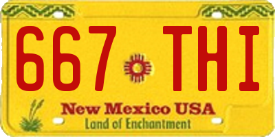 NM license plate 667THI