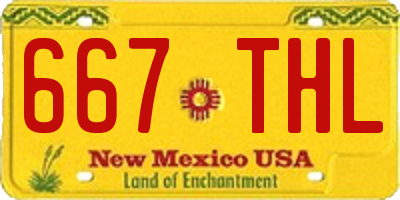 NM license plate 667THL