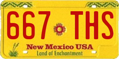 NM license plate 667THS