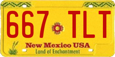 NM license plate 667TLT