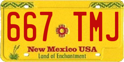 NM license plate 667TMJ